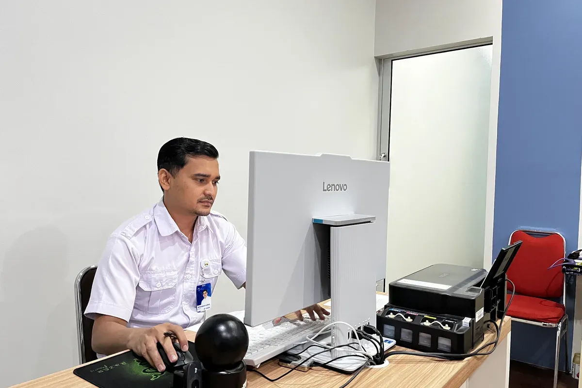 Meja pendaftaran layanan SIBI RSPUR Banda Aceh